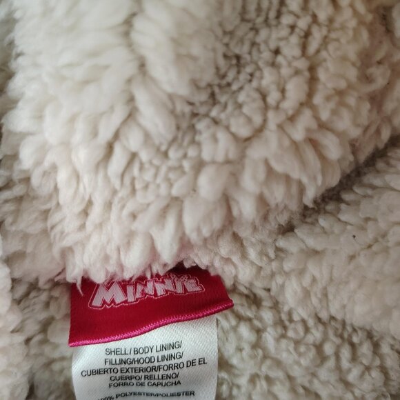 Disney Minnie Mouse Jacket Girls 3T Winter Puffer Sherpa Lined - Picture 9 of 13